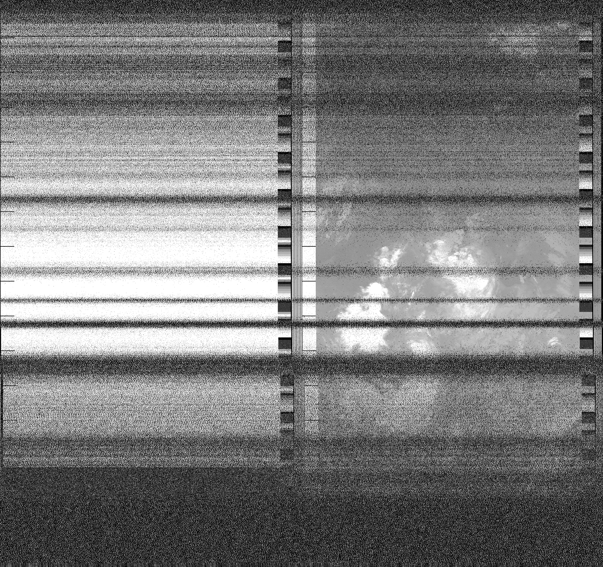 Pristine output with telemetry data withut cropping. Pristine images are
unenhanced, but normalised to produce images which represent,
as best as the software is able to, the original digital data. No attempt is made to temperature
normalise IR images. Disables gamma, sharpening, rotation, and other enhancements.