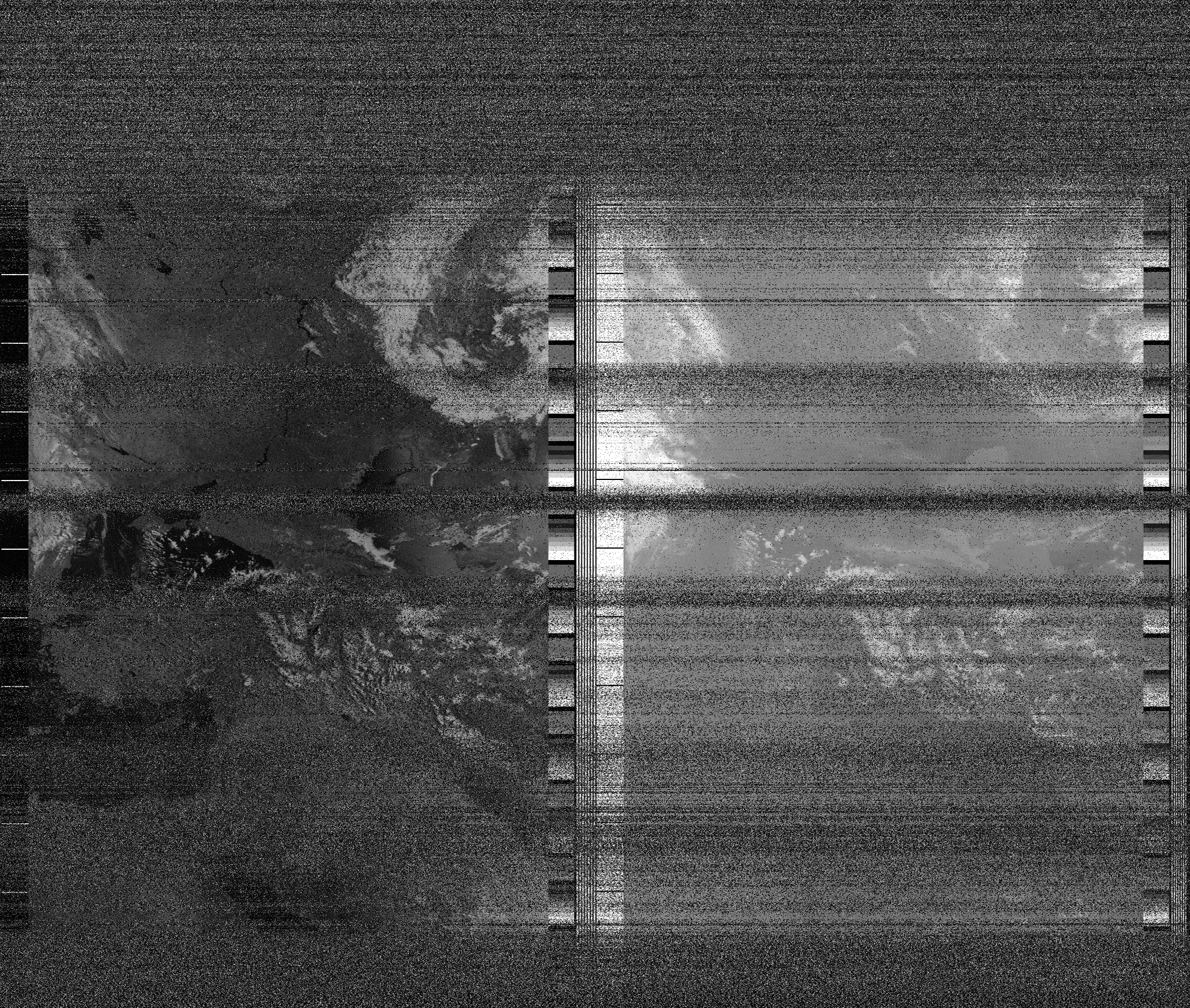 Pristine output with telemetry data withut cropping. Pristine images are
unenhanced, but normalised to produce images which represent,
as best as the software is able to, the original digital data. No attempt is made to temperature
normalise IR images. Disables gamma, sharpening, rotation, and other enhancements.