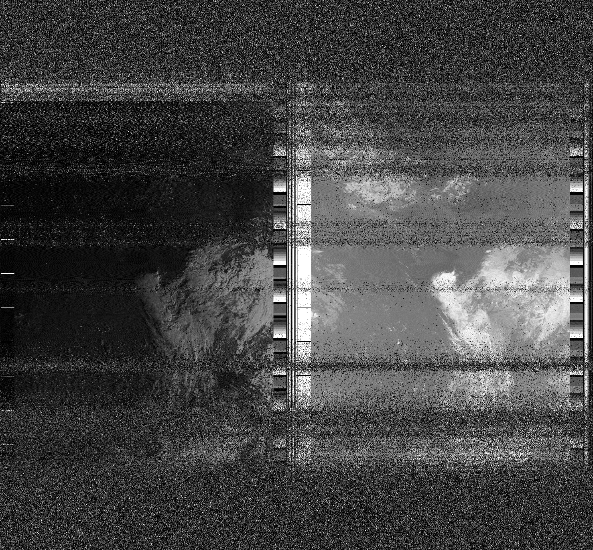 Pristine output with telemetry data withut cropping. Pristine images are
unenhanced, but normalised to produce images which represent,
as best as the software is able to, the original digital data. No attempt is made to temperature
normalise IR images. Disables gamma, sharpening, rotation, and other enhancements.