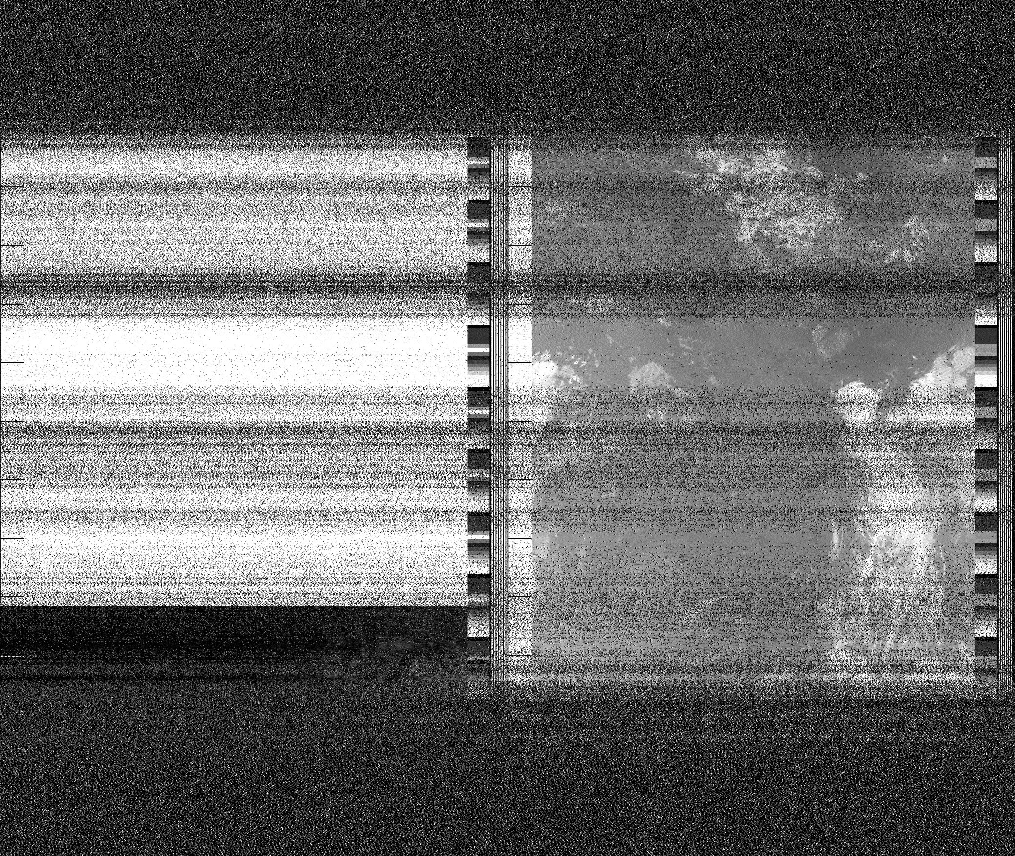 Pristine output with telemetry data withut cropping. Pristine images are
unenhanced, but normalised to produce images which represent,
as best as the software is able to, the original digital data. No attempt is made to temperature
normalise IR images. Disables gamma, sharpening, rotation, and other enhancements.