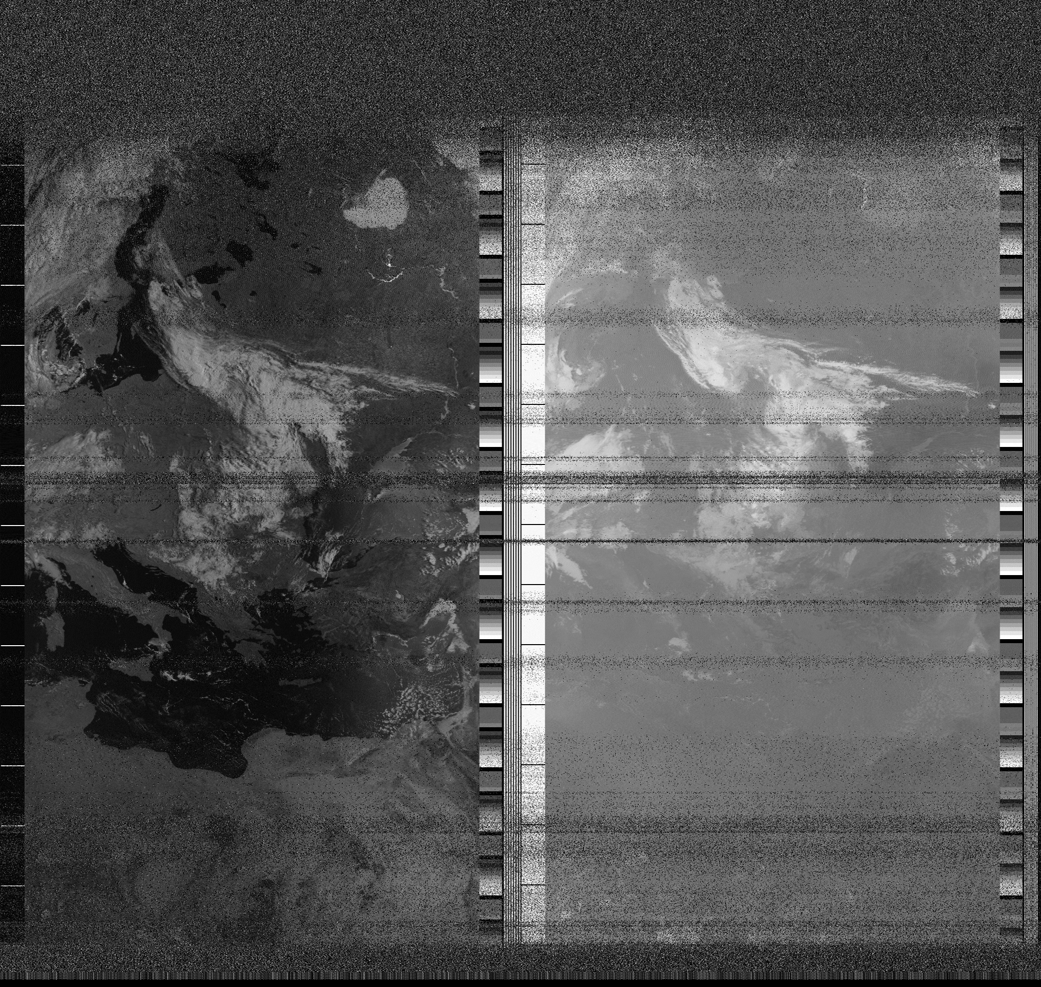 Pristine output with telemetry data withut cropping. Pristine images are
unenhanced, but normalised to produce images which represent,
as best as the software is able to, the original digital data. No attempt is made to temperature
normalise IR images. Disables gamma, sharpening, rotation, and other enhancements.