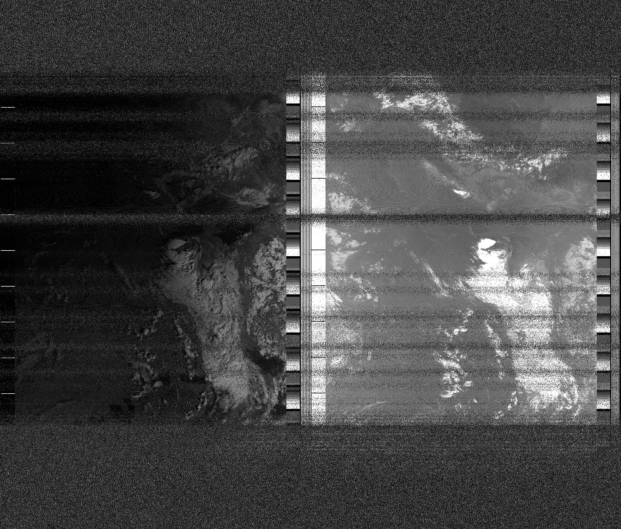 Pristine output with telemetry data withut cropping. Pristine images are
unenhanced, but normalised to produce images which represent,
as best as the software is able to, the original digital data. No attempt is made to temperature
normalise IR images. Disables gamma, sharpening, rotation, and other enhancements.