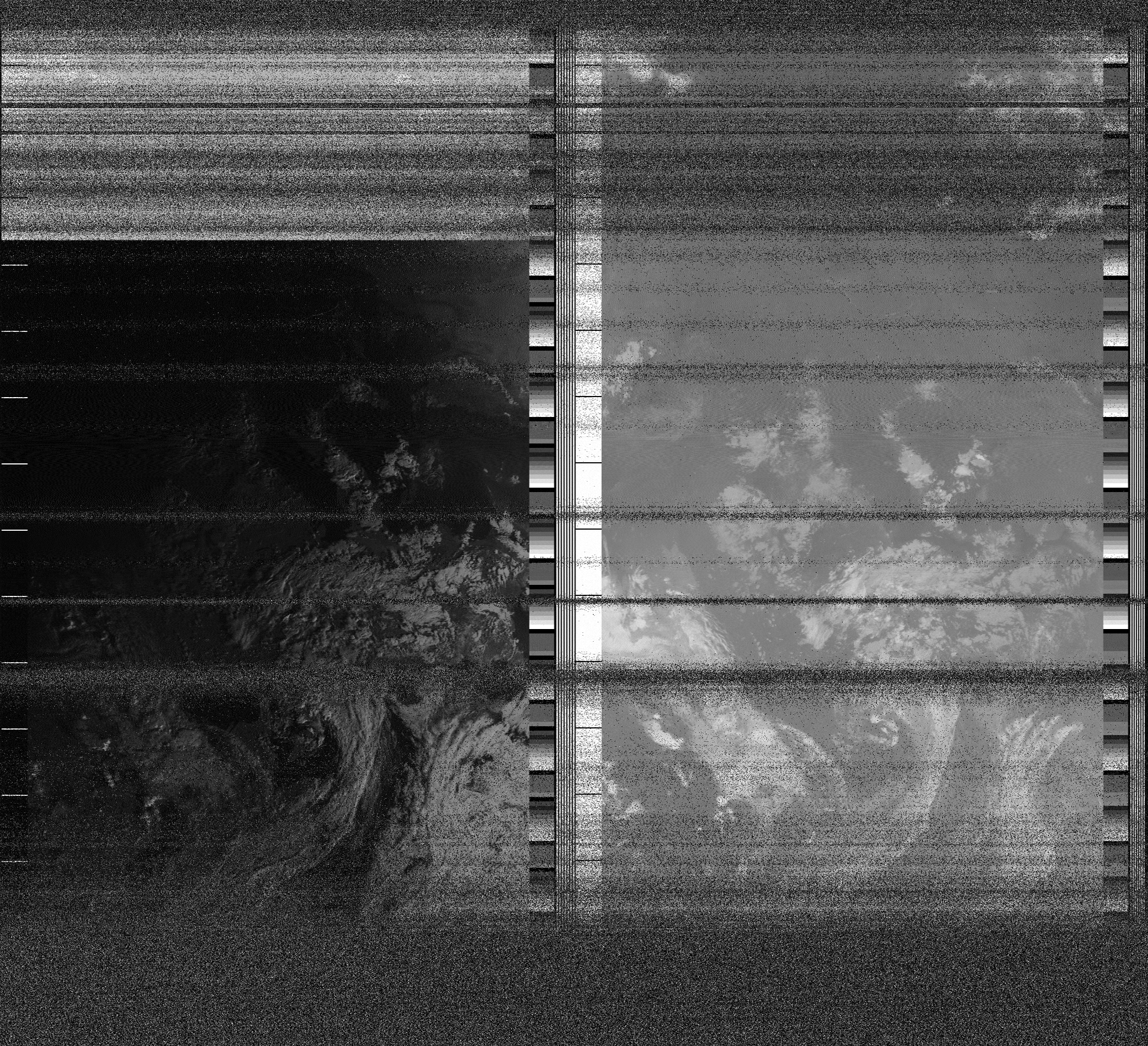 Pristine output with telemetry data withut cropping. Pristine images are
unenhanced, but normalised to produce images which represent,
as best as the software is able to, the original digital data. No attempt is made to temperature
normalise IR images. Disables gamma, sharpening, rotation, and other enhancements.