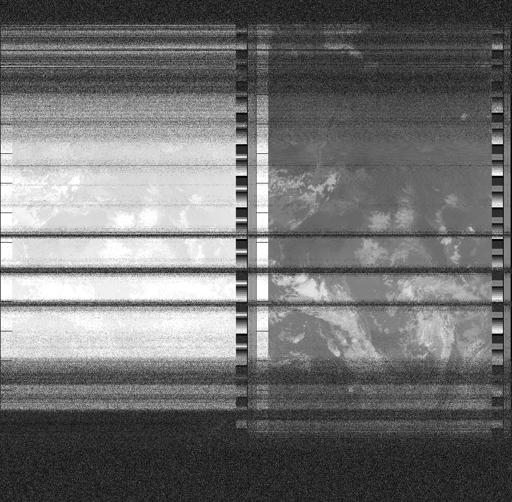 Pristine output with telemetry data withut cropping. Pristine images are
unenhanced, but normalised to produce images which represent,
as best as the software is able to, the original digital data. No attempt is made to temperature
normalise IR images. Disables gamma, sharpening, rotation, and other enhancements.