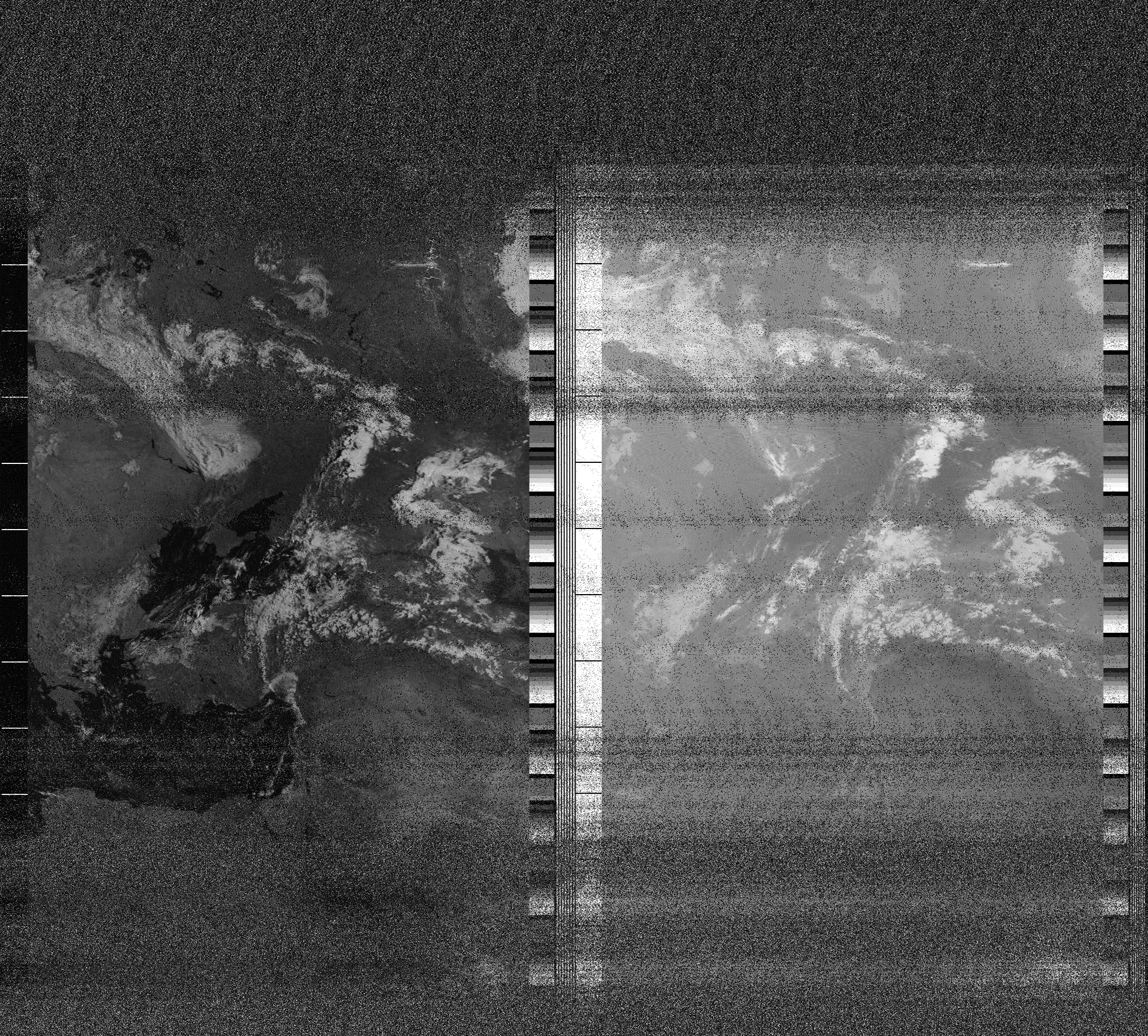 Pristine output with telemetry data withut cropping. Pristine images are
unenhanced, but normalised to produce images which represent,
as best as the software is able to, the original digital data. No attempt is made to temperature
normalise IR images. Disables gamma, sharpening, rotation, and other enhancements.