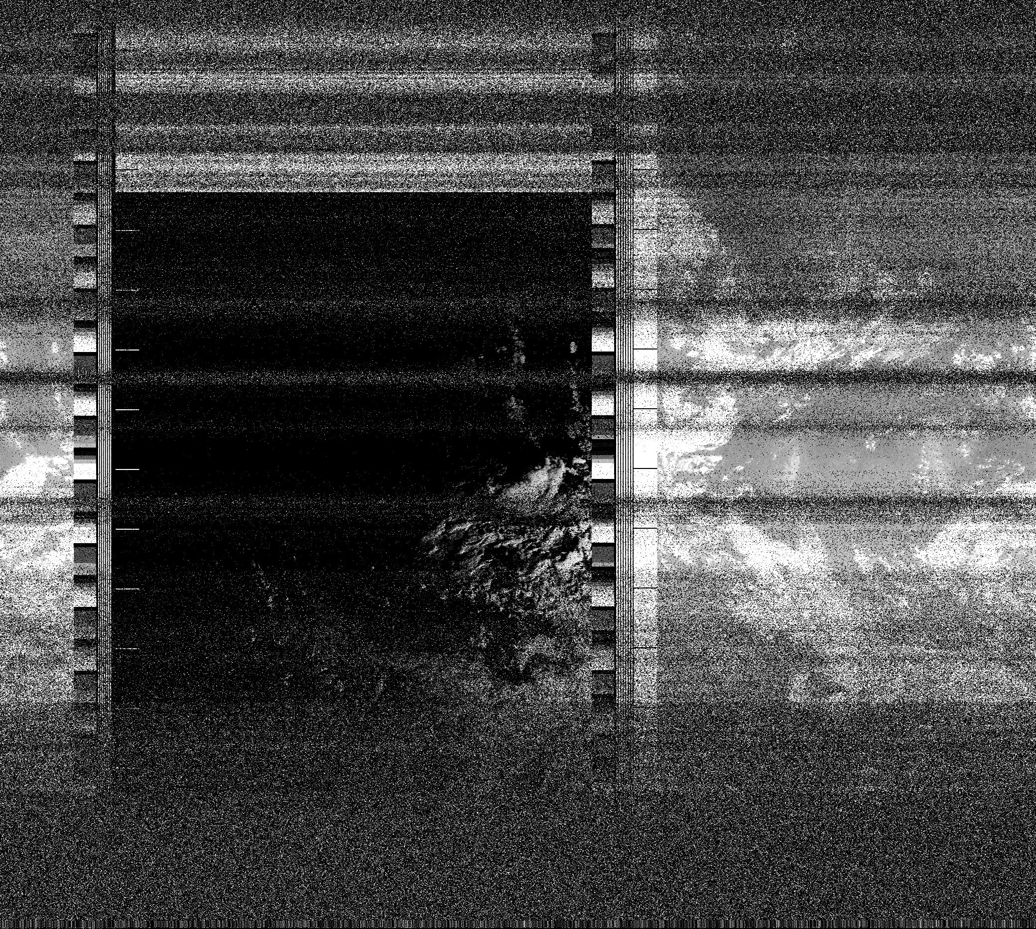 Pristine output with telemetry data withut cropping. Pristine images are
unenhanced, but normalised to produce images which represent,
as best as the software is able to, the original digital data. No attempt is made to temperature
normalise IR images. Disables gamma, sharpening, rotation, and other enhancements.