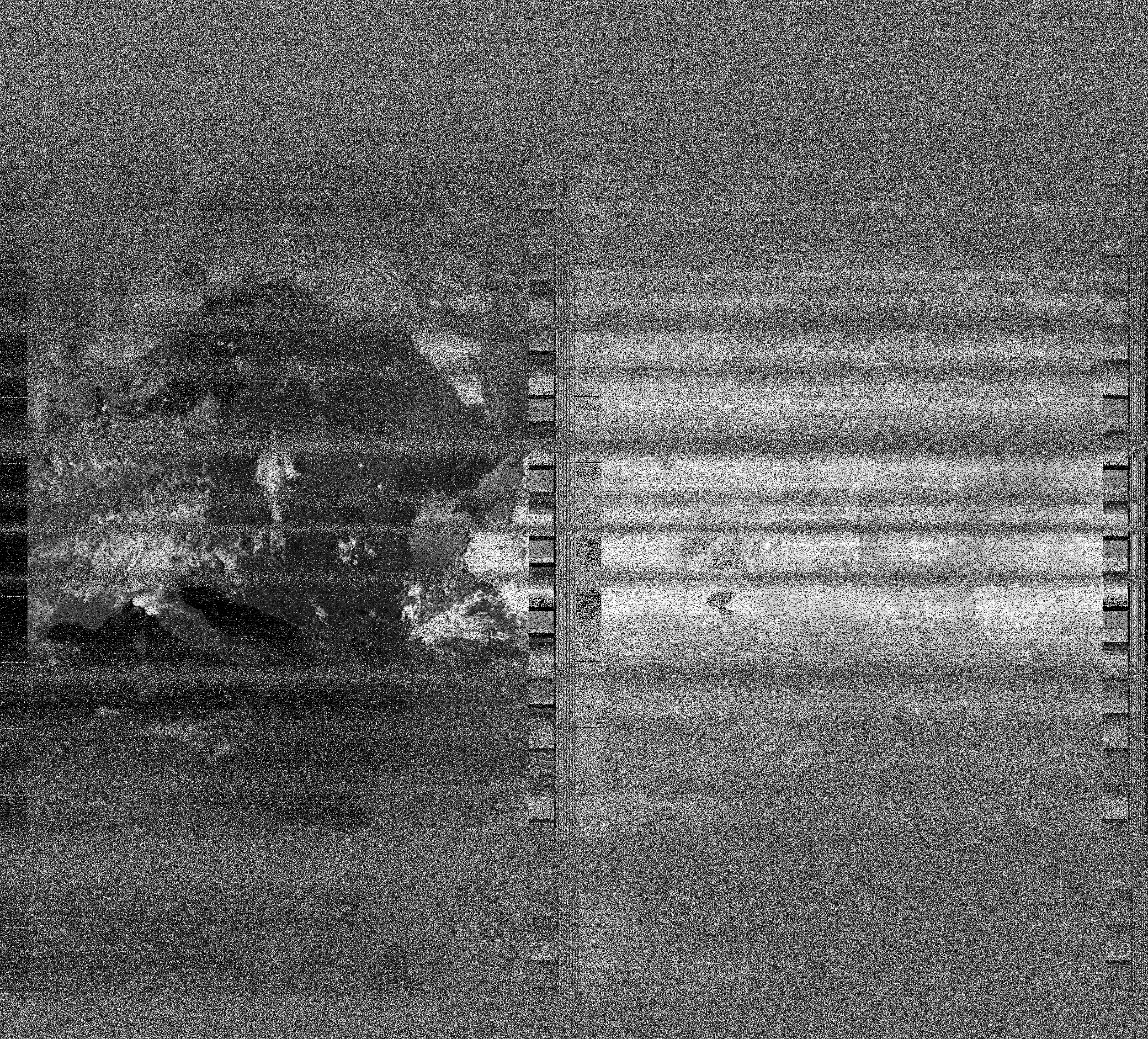 Pristine output with telemetry data withut cropping. Pristine images are
unenhanced, but normalised to produce images which represent,
as best as the software is able to, the original digital data. No attempt is made to temperature
normalise IR images. Disables gamma, sharpening, rotation, and other enhancements.